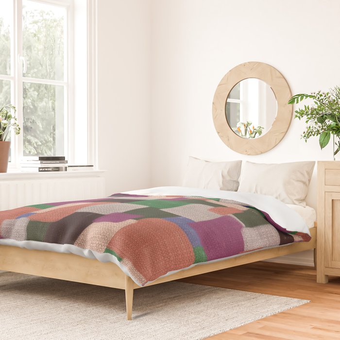 Woven Color Blocks - Modern Craft Texture Duvet Cover Gallery Image 2