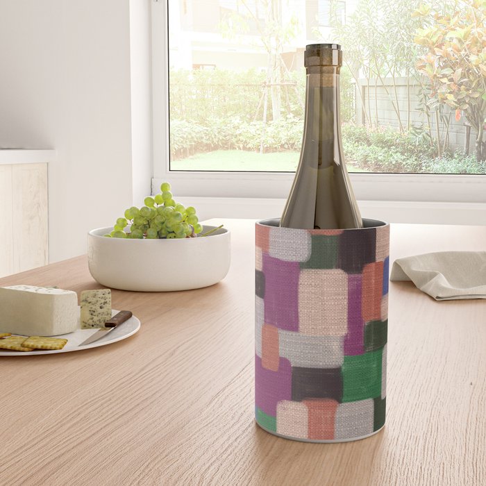 Woven Color Blocks - Modern Craft Texture Wine Chiller Gallery Image 4