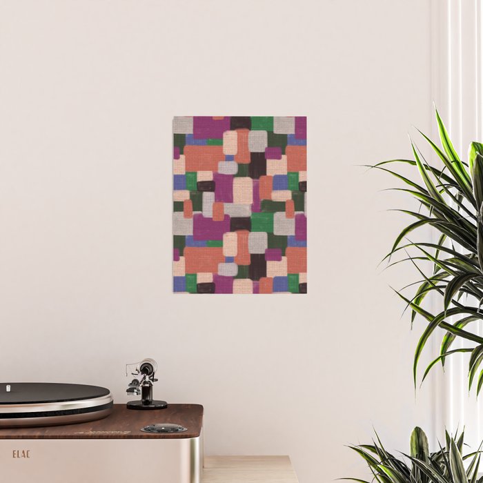 Woven Color Blocks - Modern Craft Texture Poster Gallery Image 2