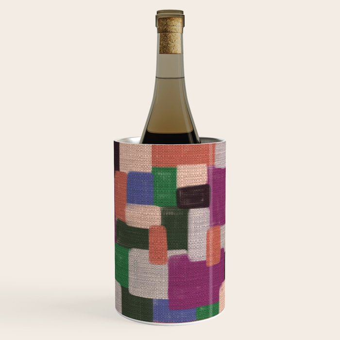 Woven Color Blocks - Modern Craft Texture Wine Chiller Gallery Image 2