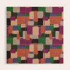 Woven Color Blocks - Modern Craft Texture Wood Wall Art Gallery Image 1