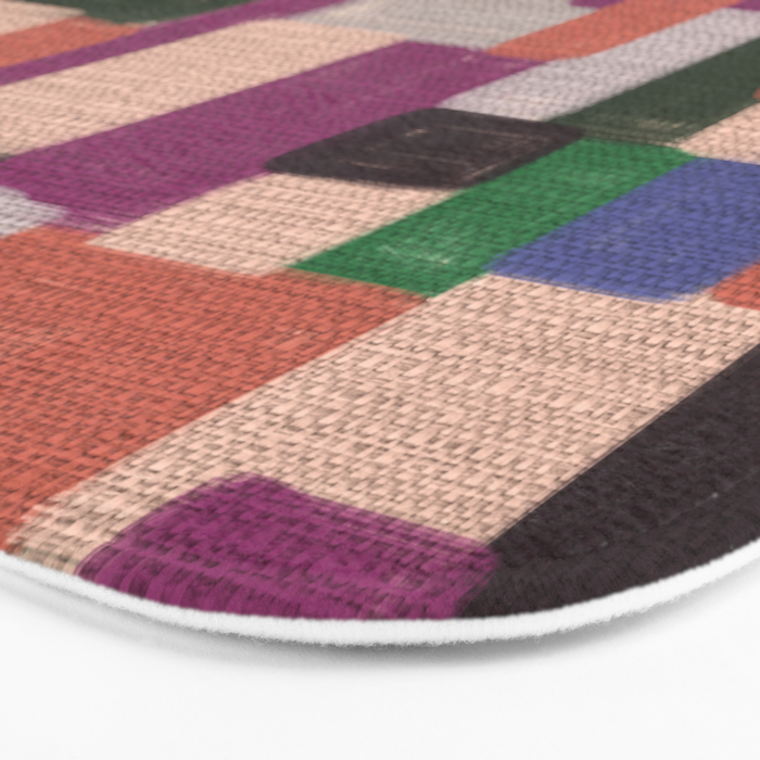 Woven Color Blocks - Modern Craft Texture Bath Mat Gallery Image 3