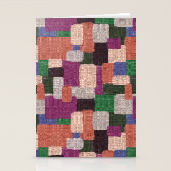 Woven Color Blocks - Modern Craft Texture Stationery Card Gallery Image 1