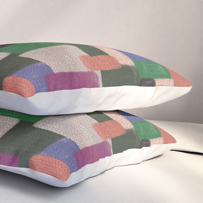 Woven Color Blocks - Modern Craft Texture Pillow Sham Gallery Image 3