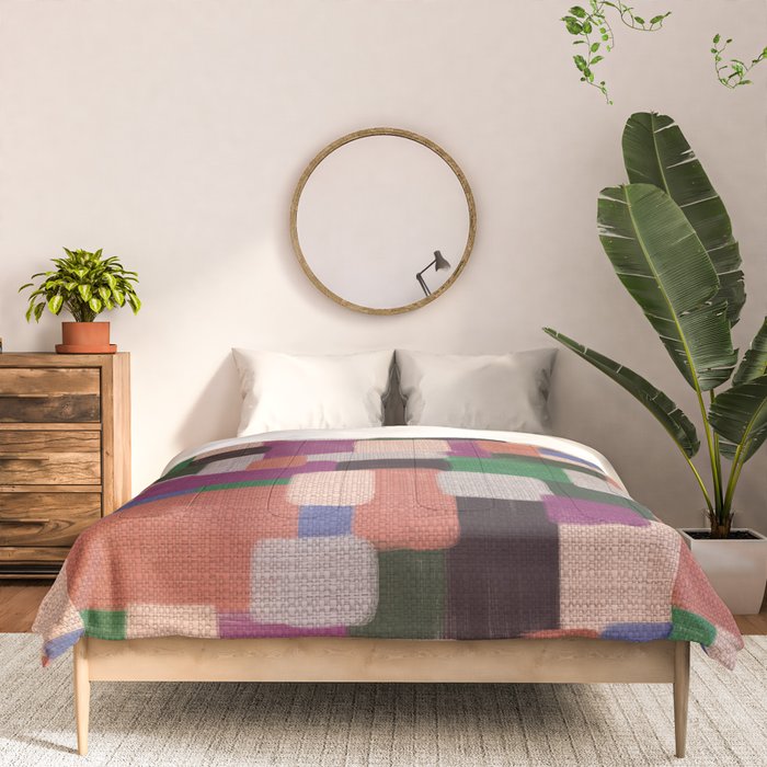 Woven Color Blocks - Modern Craft Texture Comforter Gallery Image 3