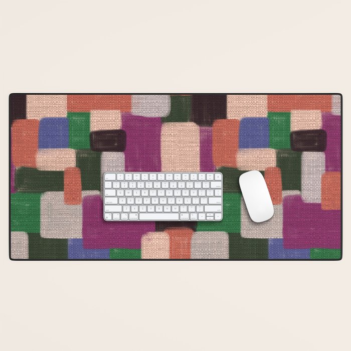 Woven Color Blocks - Modern Craft Texture Desk Mat Gallery Image 1