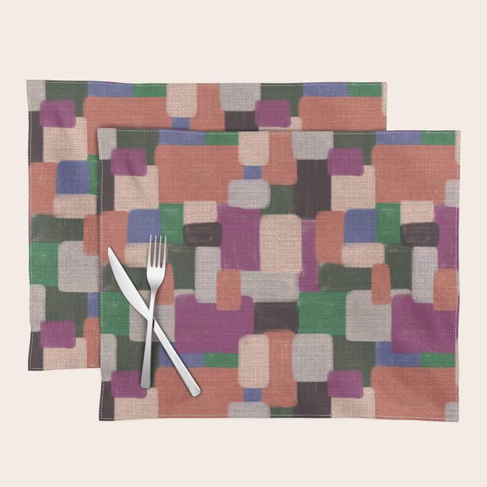 Woven Color Blocks - Modern Craft Texture Placemat Gallery Image 1