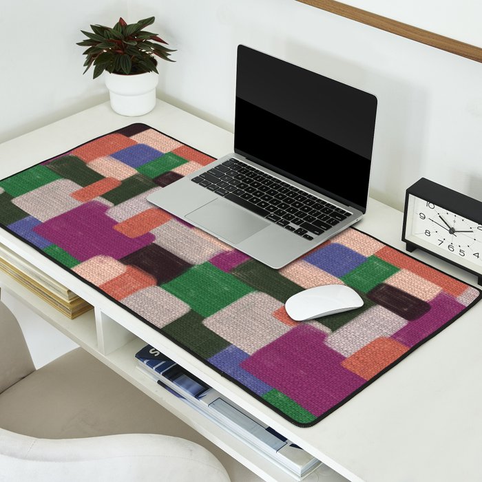 Woven Color Blocks - Modern Craft Texture Desk Mat Gallery Image 2