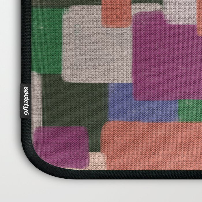 Woven Color Blocks - Modern Craft Texture Laptop Sleeve Gallery Image 3