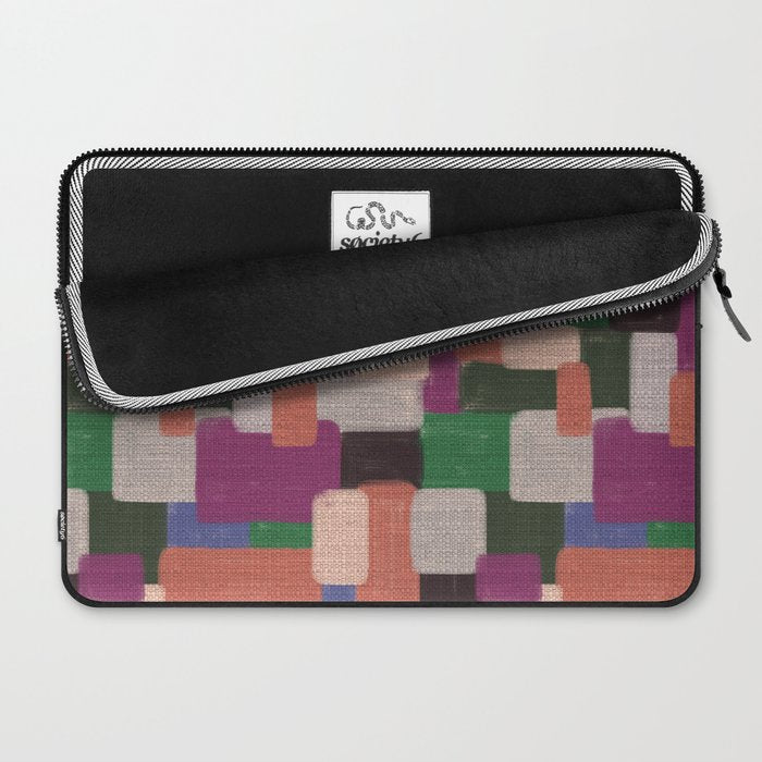 Woven Color Blocks - Modern Craft Texture Laptop Sleeve Gallery Image 2