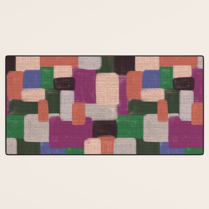 Woven Color Blocks - Modern Craft Texture Desk Mat Gallery Image 3