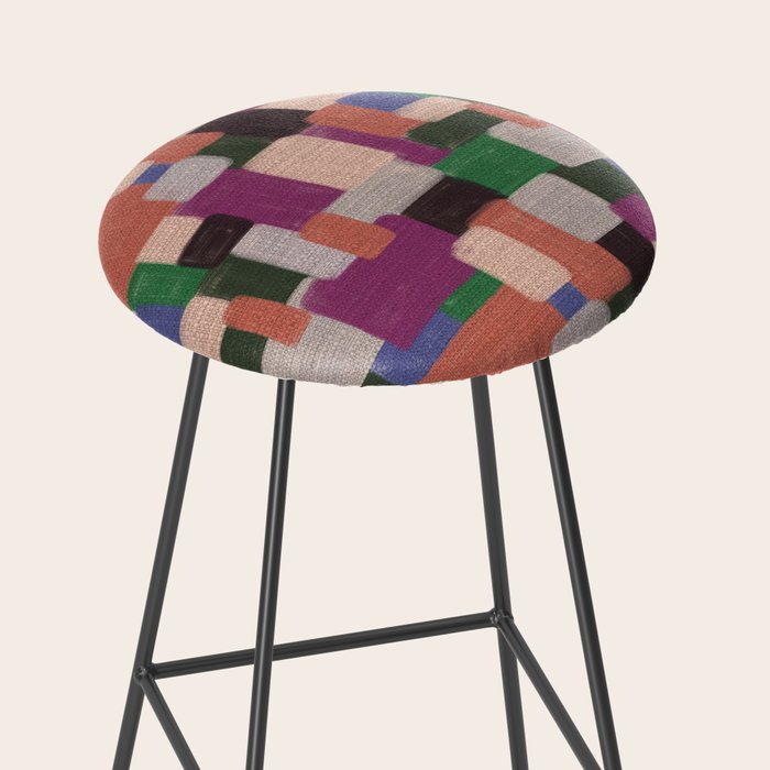 Woven Color Blocks - Modern Craft Texture Stool Gallery Image 2