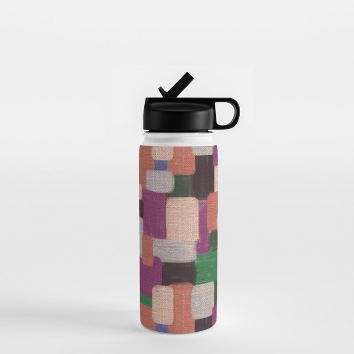 Woven Color Blocks - Modern Craft Texture Water Bottle Gallery Image 1