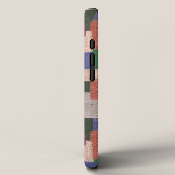 Woven Color Blocks - Modern Craft Texture iPhone Case Gallery Image 2