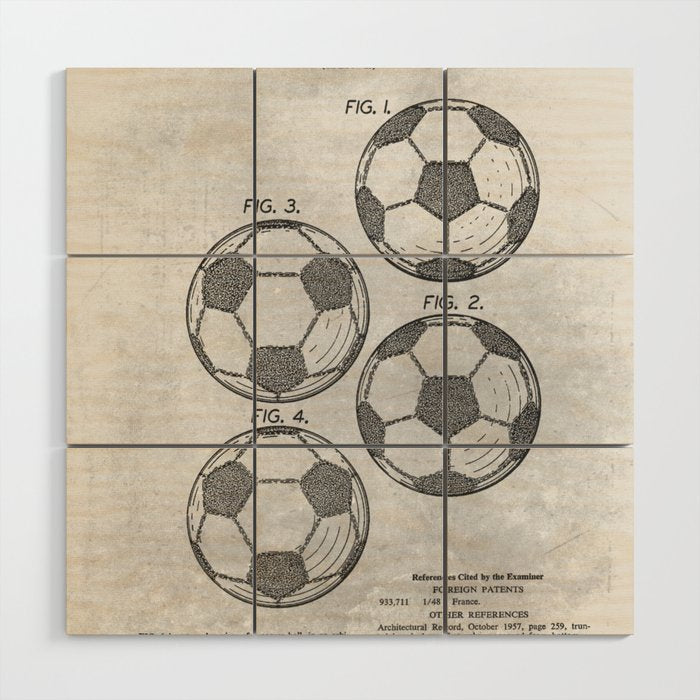 Soccer Ball Wood Wall Art Gallery Image 1