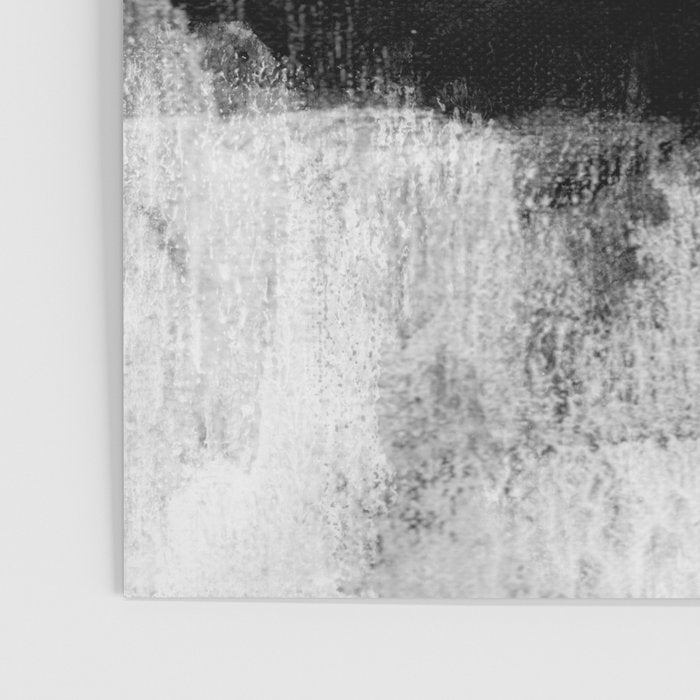 Black and White Textured Abstract Painting "Delve 2" Poster Gallery Image 3