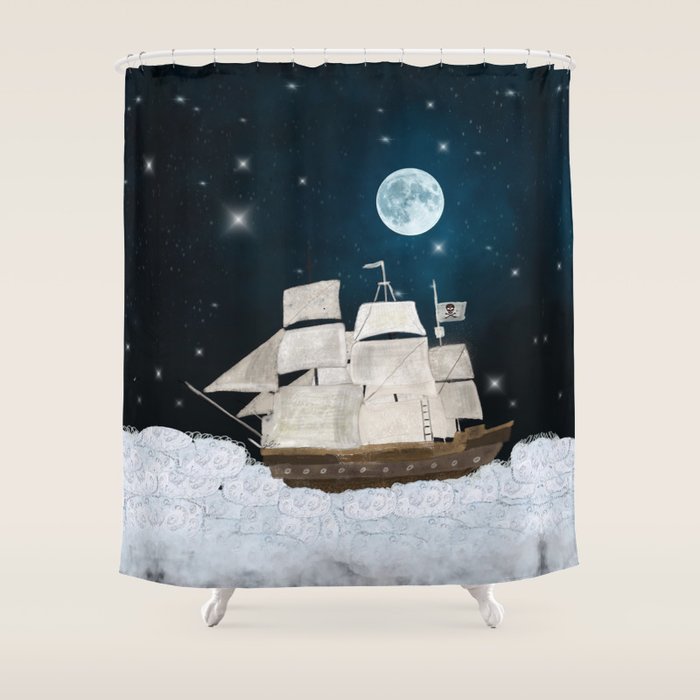 the pirate ghost ship Shower Curtain Gallery Image 1