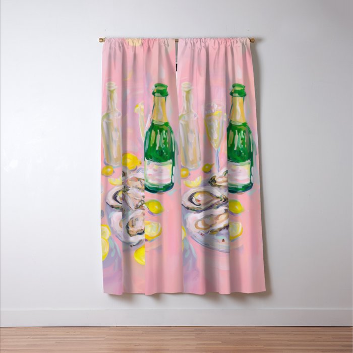 Oysters and Champagne Celebration Window Curtain Gallery Image 3