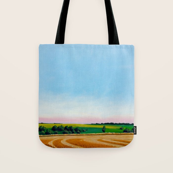 Peaceful Wheat Harvest Evening Tote Bag Gallery Image 1