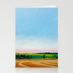 Peaceful Wheat Harvest Evening Stationery Card Gallery Image 2