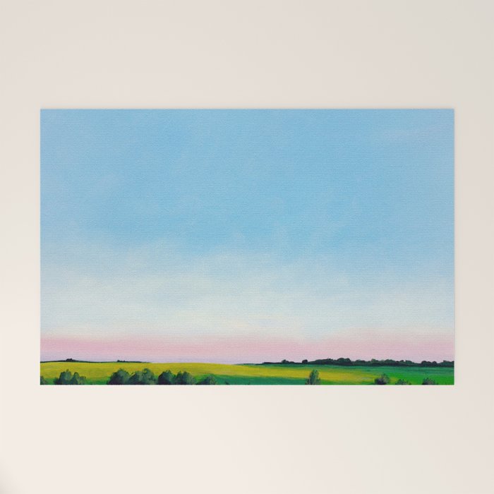 Peaceful Wheat Harvest Evening Welcome Mat Gallery Image 1