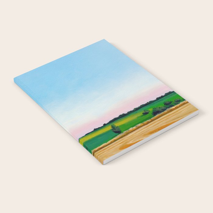 Peaceful Wheat Harvest Evening Notebook Gallery Image 2