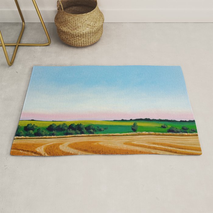 Peaceful Wheat Harvest Evening Rug Gallery Image 1