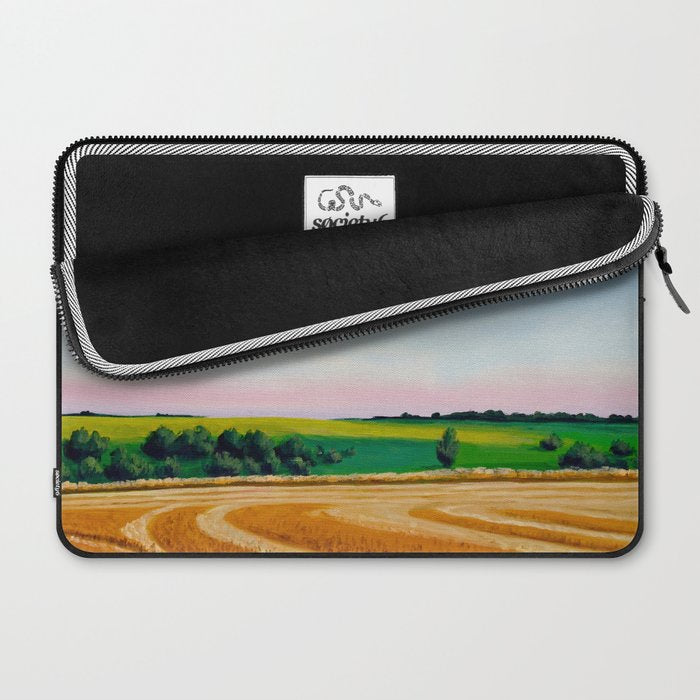 Peaceful Wheat Harvest Evening Laptop Sleeve Gallery Image 2