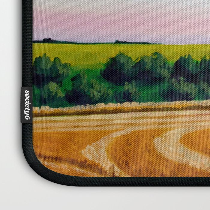 Peaceful Wheat Harvest Evening Laptop Sleeve Gallery Image 3