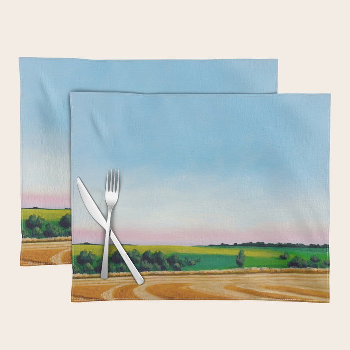 Peaceful Wheat Harvest Evening Placemat