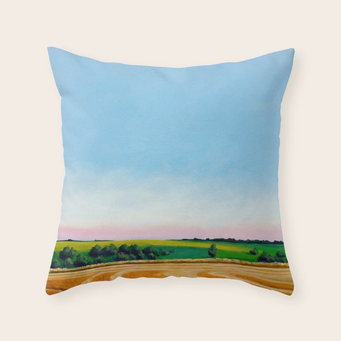 Peaceful Wheat Harvest Evening Throw Pillow Gallery Image 6