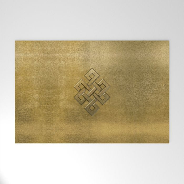 Golden Embossed Endless Knot Welcome Mat Gallery Image 1