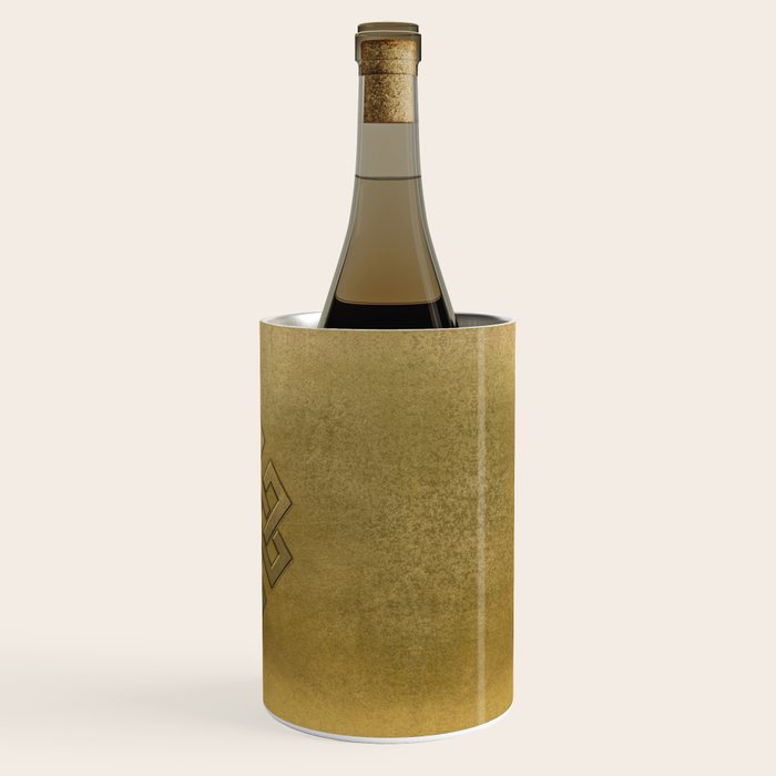 Golden Embossed Endless Knot Wine Chiller Gallery Image 3