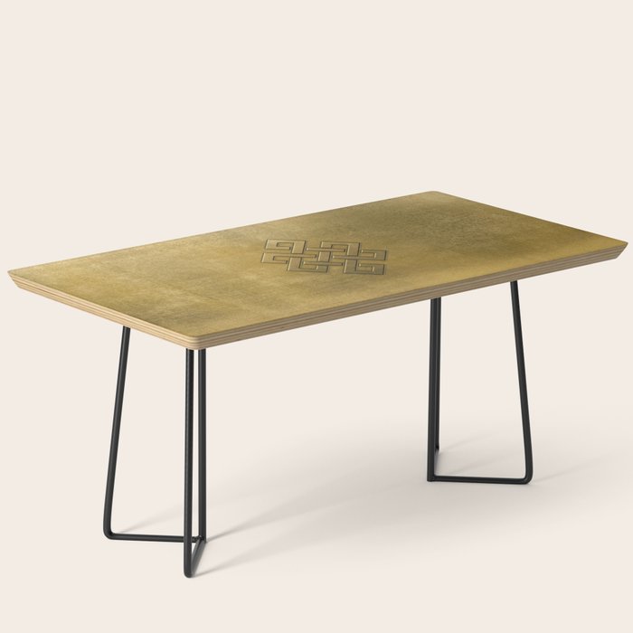 Golden Embossed Endless Knot Coffee Table Gallery Image 1