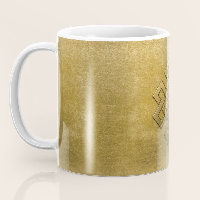 Golden Embossed Endless Knot Coffee Mug Gallery Image 3