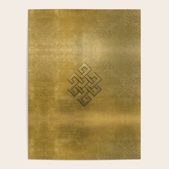 Golden Embossed Endless Knot Poster Gallery Image 4