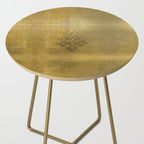 Golden Embossed Endless Knot Side Table Gallery Image 2
