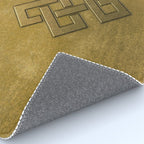 Golden Embossed Endless Knot Rug Gallery Image 4
