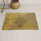 Golden Embossed Endless Knot Rug Gallery Image 1