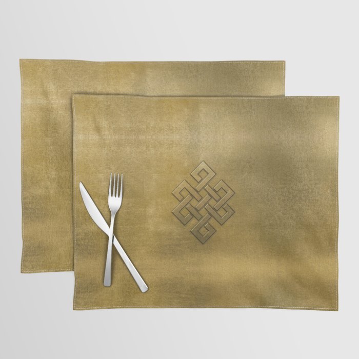 Golden Embossed Endless Knot Placemat Gallery Image 1