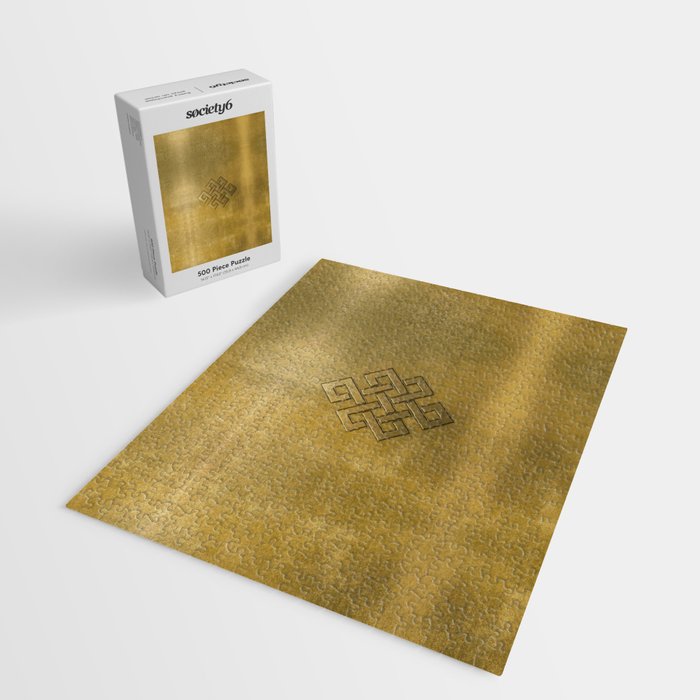 Golden Embossed Endless Knot Jigsaw Puzzle Gallery Image 2