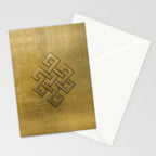 Golden Embossed Endless Knot Stationery Card Gallery Image 2