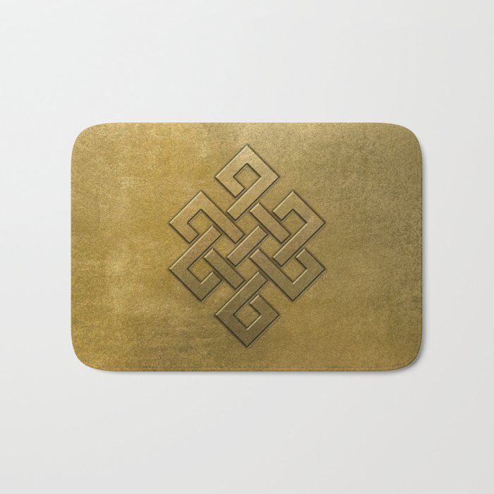 Golden Embossed Endless Knot Bath Mat Gallery Image 1