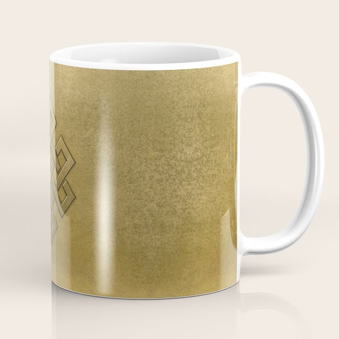 Golden Embossed Endless Knot Coffee Mug Gallery Image 1