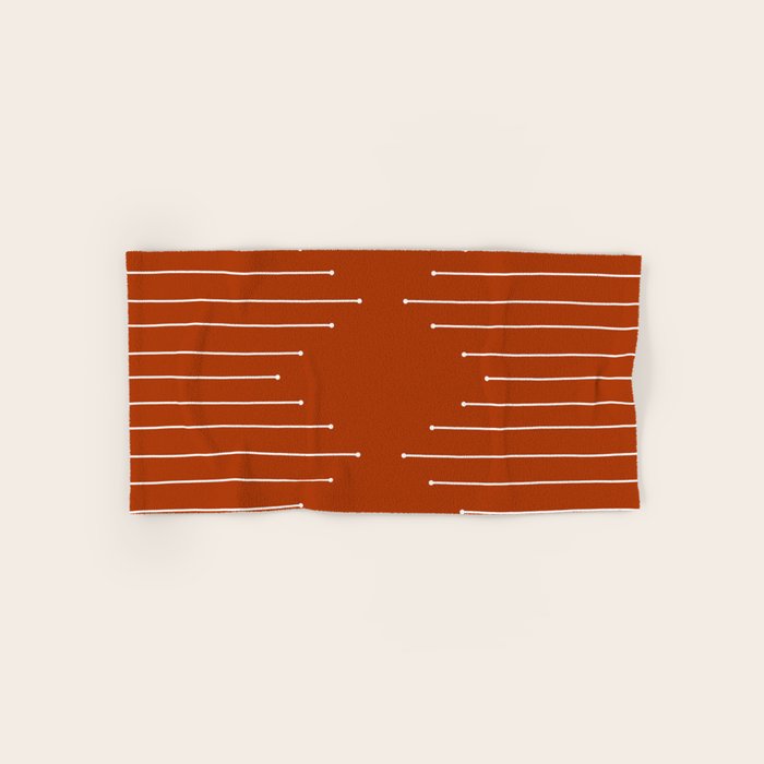 Terracotta geometric pattern Bath Towel Gallery Image 1