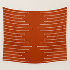 Terracotta geometric pattern Wall Tapestry Gallery Image 4