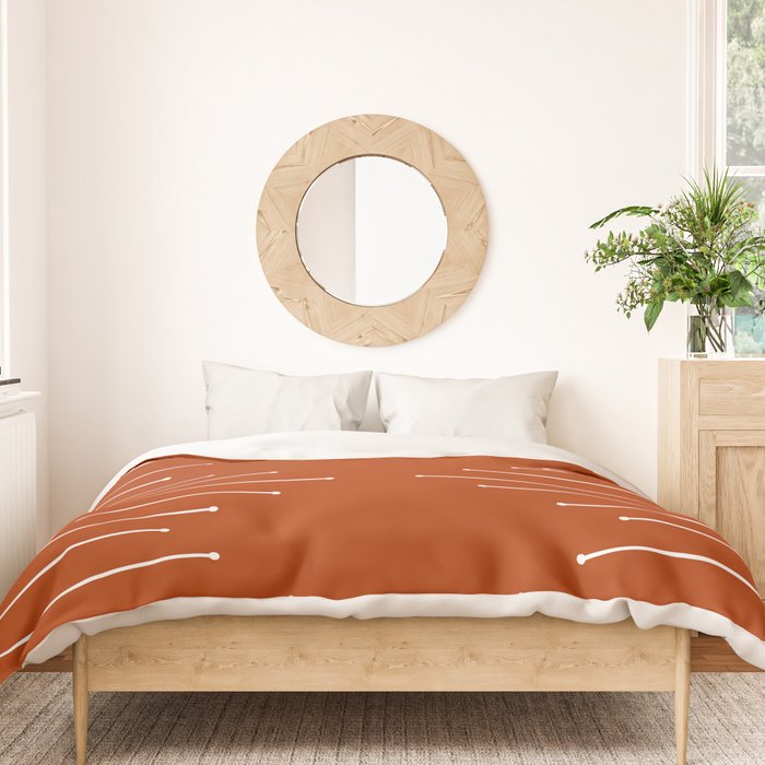 Terracotta geometric pattern Duvet Cover Gallery Image 3