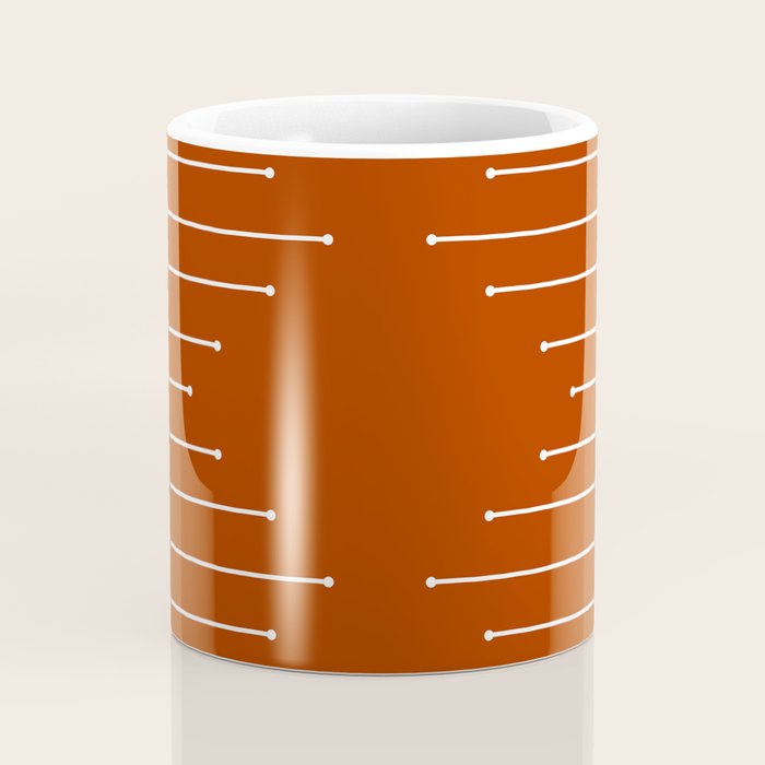 Terracotta geometric pattern Coffee Mug Gallery Image 4