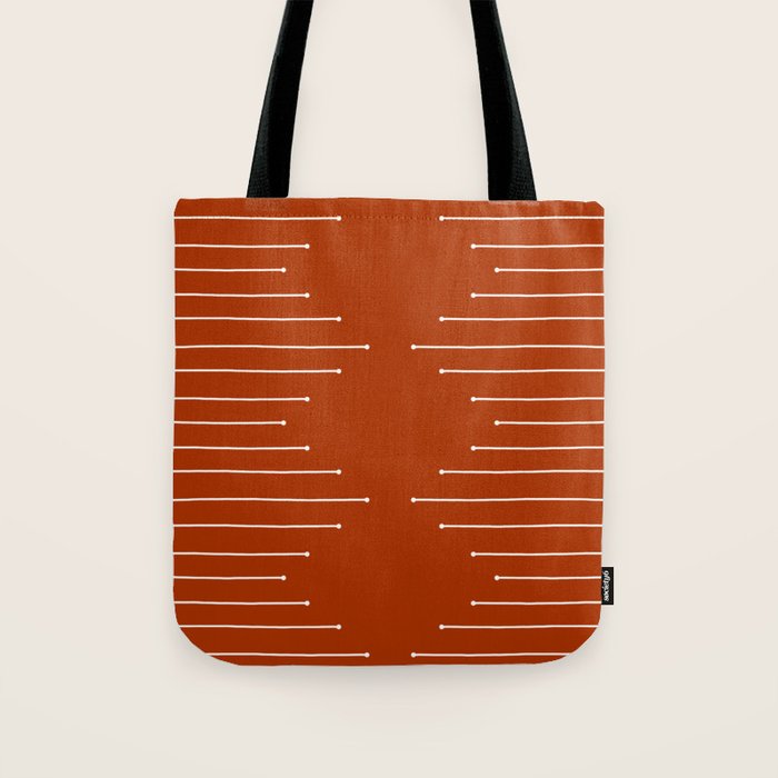 Terracotta geometric pattern Tote Bag Gallery Image 1