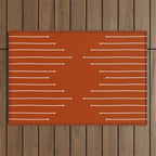 Terracotta geometric pattern Outdoor Rug Gallery Image 1